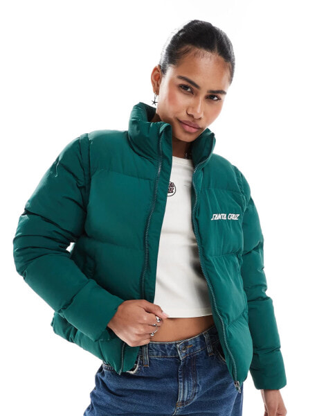 Santa Cruz 2 in 1 puffer jacket in green