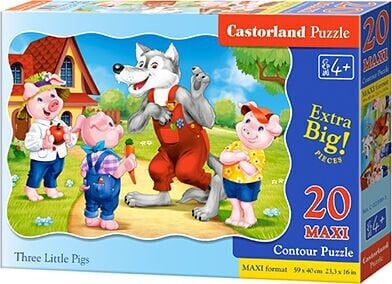 Castorland Puzzle Trzy Małe Świnki 20 Maxi elementów