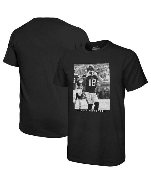 Men's Threads Justin Jefferson Black Minnesota Vikings Oversized Player Image T-shirt