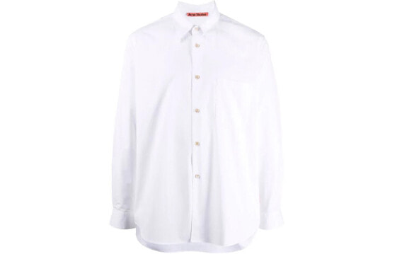 Рубашка мужская Acne Studios FW21 с широким воротником - белая