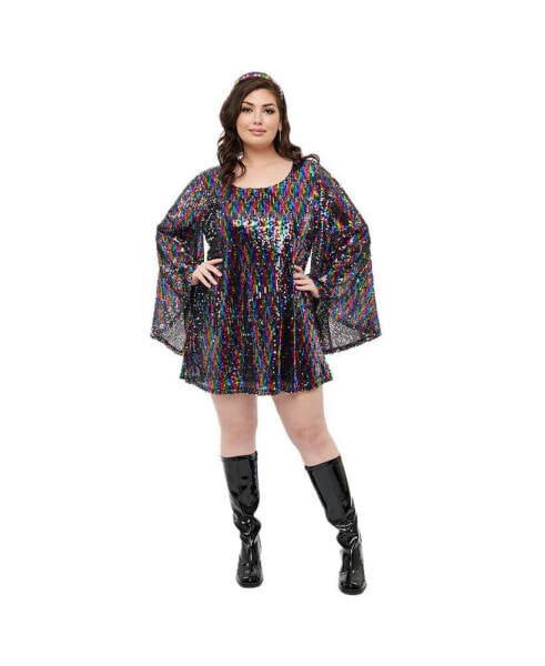 Plus Size 1960s Downtown Scene Mini Dress