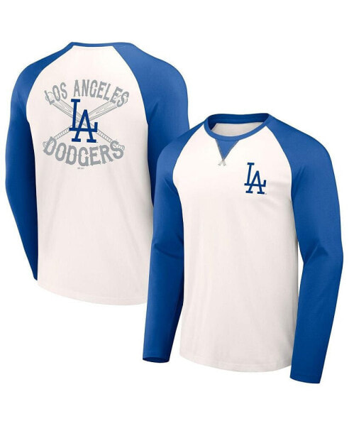 Men's Darius Rucker Collection by White, Royal Los Angeles Dodgers Team Color Raglan T-shirt