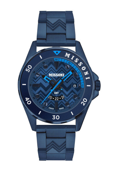 Missoni Schweizer Herrenuhr GMT