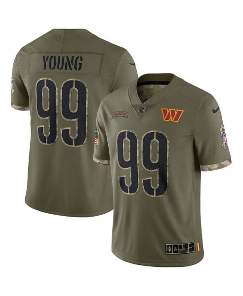 Men's Chase Young Olive Washington Commanders 2022 Salute To Service Limited Jersey