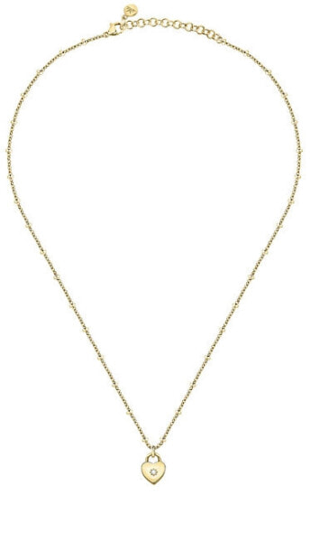 Charming gilded necklace with Abbraccio SAUB15 crystal