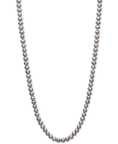 Macy's dyed Gray Cultured Freshwater Pearl (5mm) 100" Endless Strand Necklace