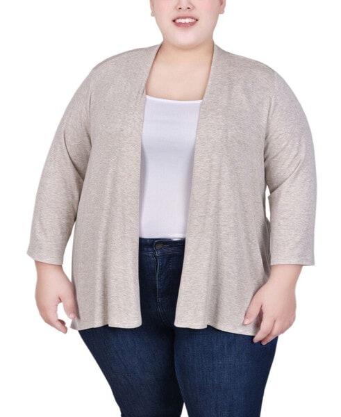 Кардиган свитер NY Collection plus Size Draped Open-Front