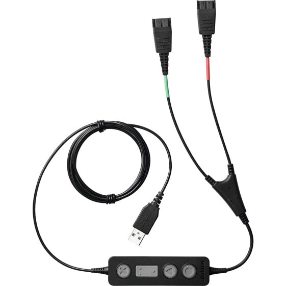 Jabra LINK 265 - USB2.0 - Male - 2x QD - Male - Black