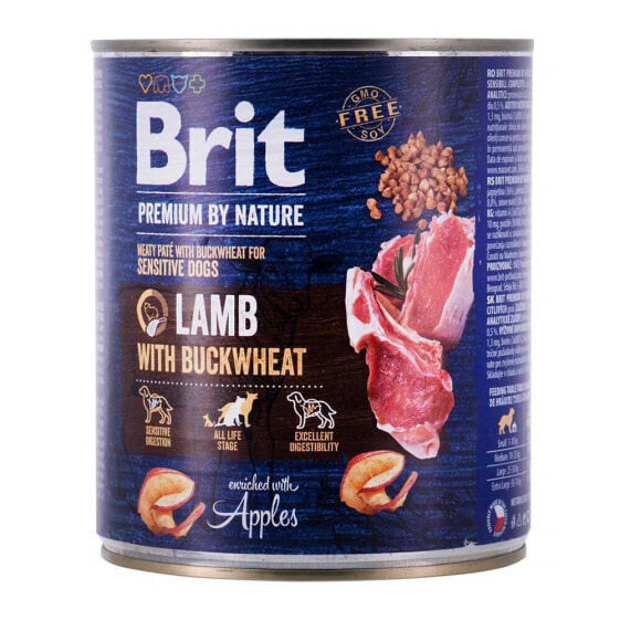 BRIT Premium by Nature Lamb with Buckwheat 800g wet food for dog