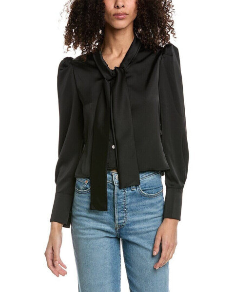 Beulah Scarf Neck Top Women's Black L