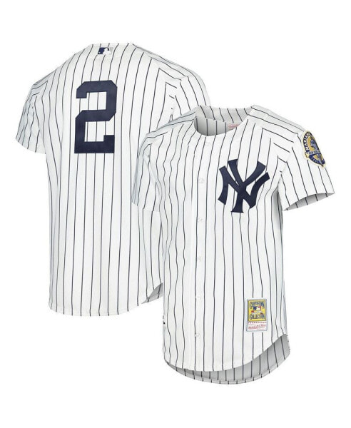 Men's Derek Jeter White New York Yankees Cooperstown Collection Authentic Jersey