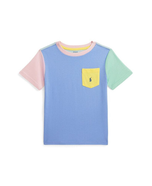 Toddler and Little Boys Color-Blocked Cotton Pocket T-shirt