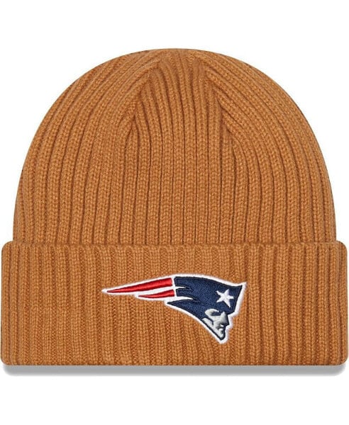 Шапка вязаная New Era New England Patriots коричневая для мужчин