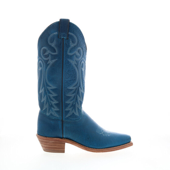 Abilene Boots 9270 Womens Blue Leather Slip On Cowboy Western Boots