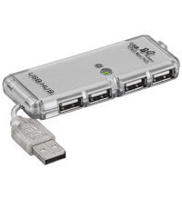 USB-концентратор Wentronic 4 порта Mini Hub USB 2.0 - Silver