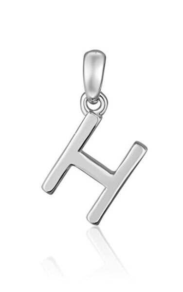 Minimalist silver letter "H" pendant SVLP0948XH2000H