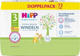 Windeln Gr. 3 Midi (6-10 kg), Doppelpack, 72 St