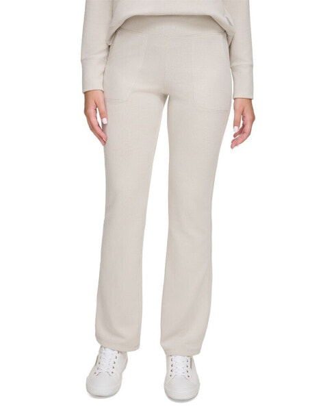 Women's Textured Flare-Leg Pants