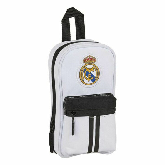 Backpack Pencil Case Real Madrid C.F. M747 White Black 12 x 23 x 5 cm (33 Pieces)