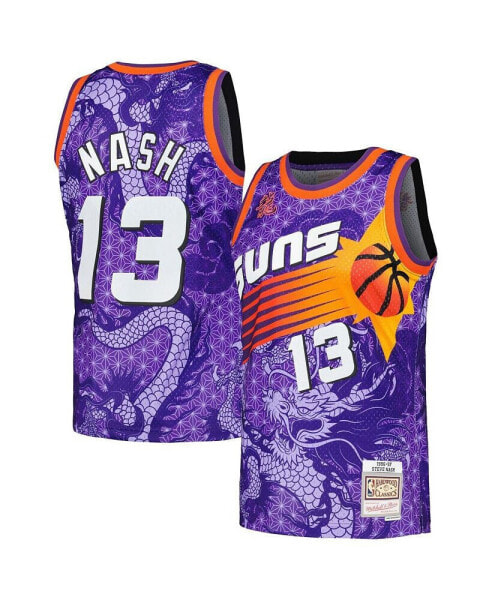 Men's Steve Nash Purple Phoenix Suns 1996/97 Hardwood Classics Asian Heritage 6.0 Swingman Throwback Player Jersey