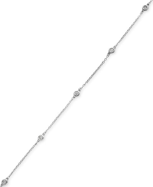 Pavé Classica by EFFY® Diamond Bezel Station Bracelet (1/6 ct. t.w.) in 14k White Gold