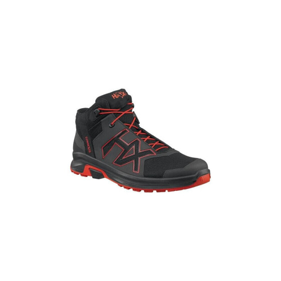 Haix Freizeitschuh CONNEXIS Go GTX mid Größe 8 (42) schwarz/rot Mikrofaser/Textil GORE-TEX, wasserdicht