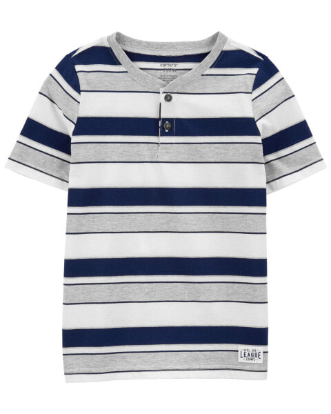 Kid Striped Henley Tee 7