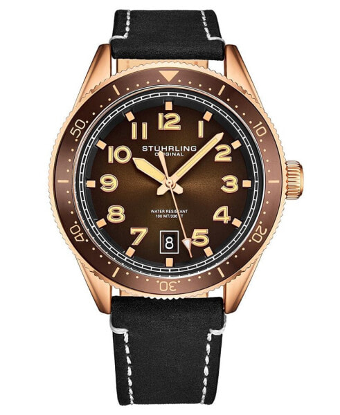 Наручные часы Heritor Automatic Black Leather Watch