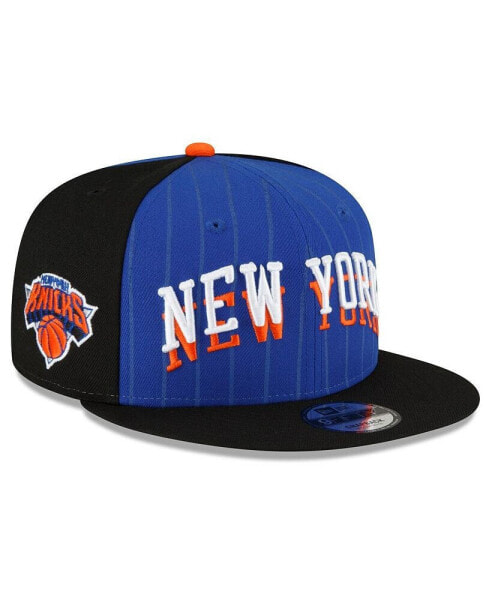 Men's Blue, Black New York Knicks 2023/24 City Edition 9FIFTY Snapback Adjustable Hat