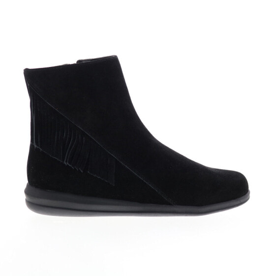 David Tate Zest Womens Black Narrow Suede Zipper Ankle & Booties Boots