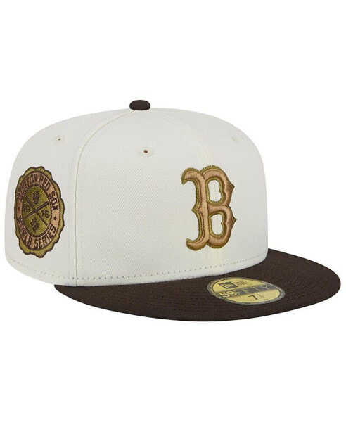 Men's White, Brown Boston Red Sox 1915 World Series 59FIFTY Fitted Hat