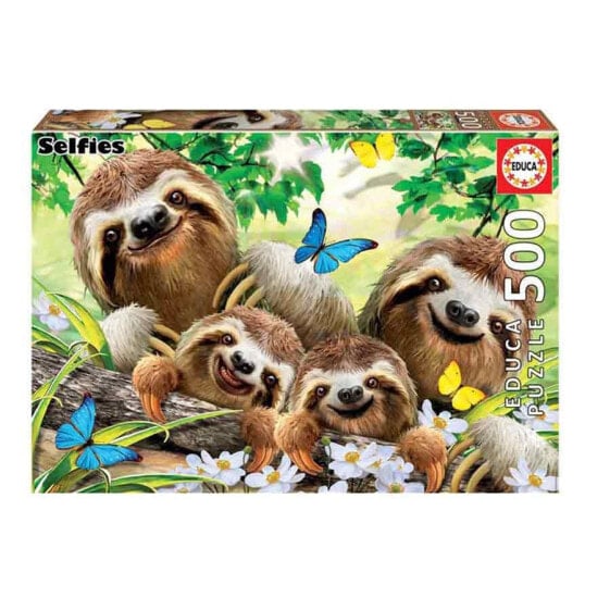 EDUCA BORRAS 500 Pieces Family Of Sloth Selfies Puzzle