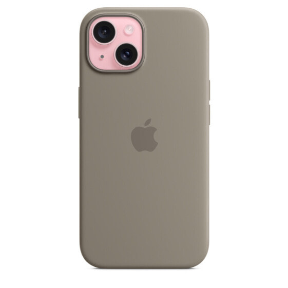 Чехол для телефона Apple iPhone 15 Sil Case MagSafe Clay, коричневый