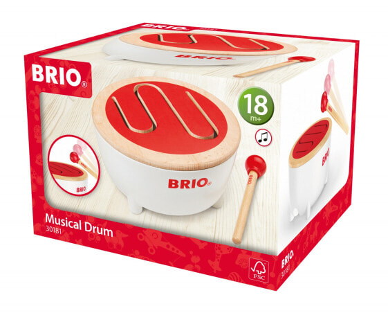 BRIO 7312350301816 - Toy musical instrument - Drum - 1.5 yr(s) - 343 g - Multicolour