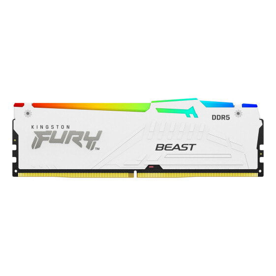 Kingston 64GB 6000MT/s DDR5 CL40 DIMM Kit of 4 Fury Beast White RGB - 64 GB - 64 GB - DDR5