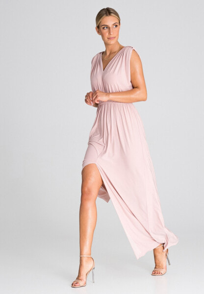 Платье макси Figl M947 Светло-Розовое