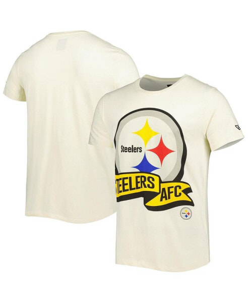 Men's Cream Pittsburgh Steelers Sideline Chrome T-shirt