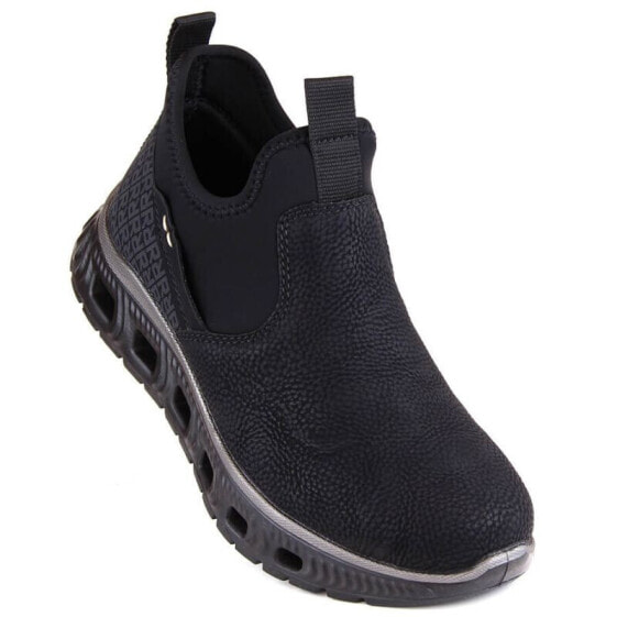 Rieker W RKR616 comfortable slip-on ankle boots, black
