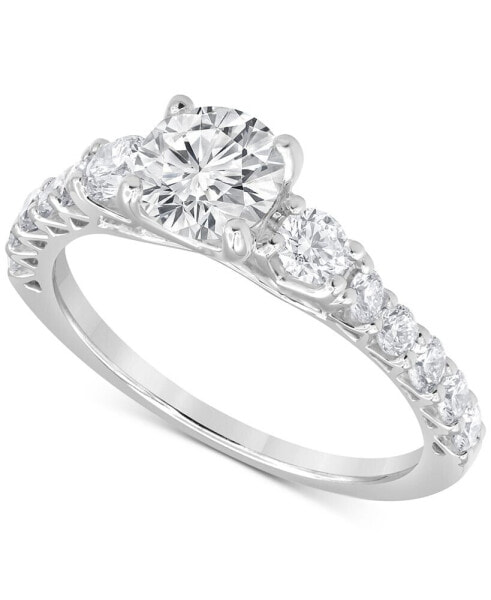 Кольцо Macy's Diamond Engagement in 14k White Gold