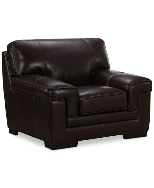 Myars 47" Leather Chair, Created for Macy's