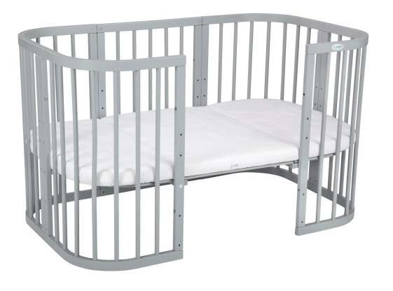 Babybett GREY, 7in1 mit Matratze