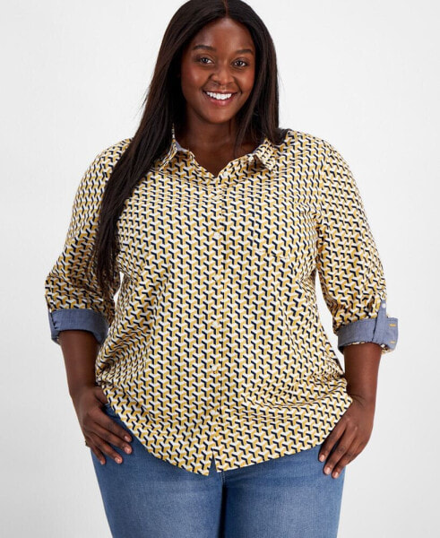 Plus Size T-Bar Utility Shirt