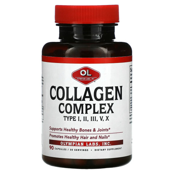 Collagen Complex Type I, II, III, V, X, 90 Capsules