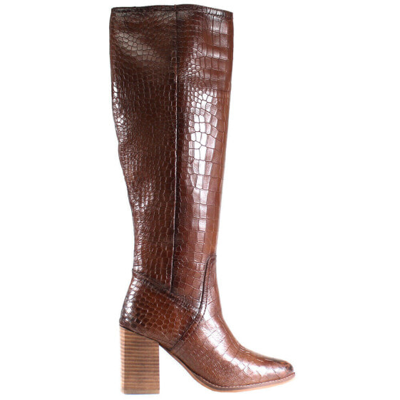 Diba True True Do Crocodile Knee High Womens Brown Dress Boots 59715-200