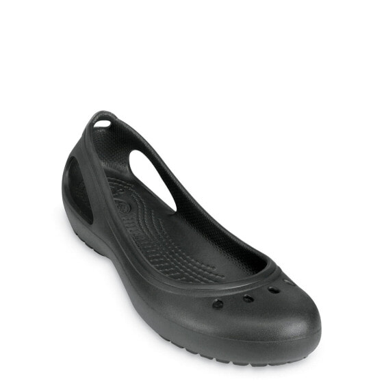 Crocs Kadee 11215-060 Women's Black Rubber Round Toe Slip On Flats Size US 7M