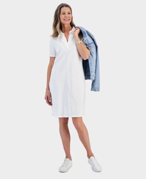 Women's Cotton Polo Dress, Created for Macy's