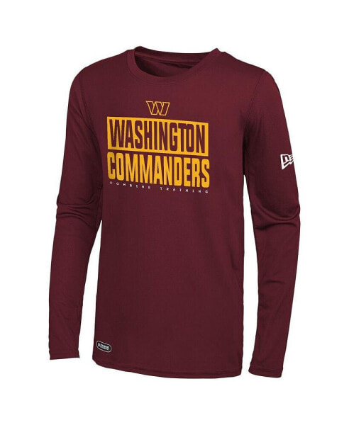 Men's Burgundy Washington Commanders Combine Authentic Offsides Long Sleeve T-shirt