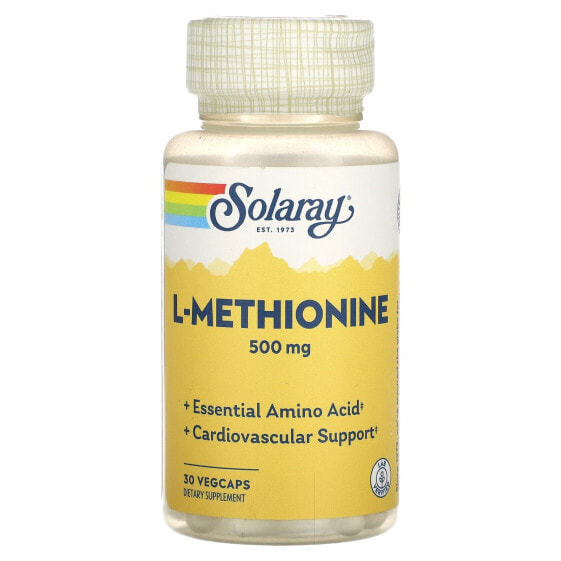 L-Methionine, 500 mg, 30 VegCaps