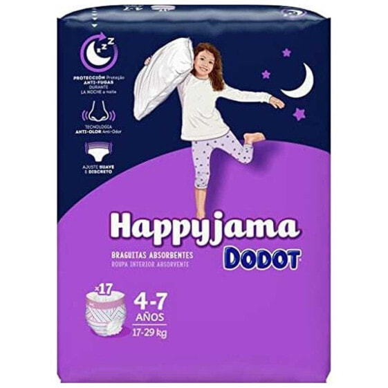 DODOT Happyjama Absorbent Panties Girl Size 7 17 Units