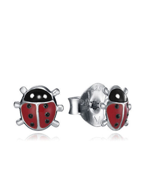 Silver girl´s earrings for good luck with Ladybug Sweet 5112E000-19